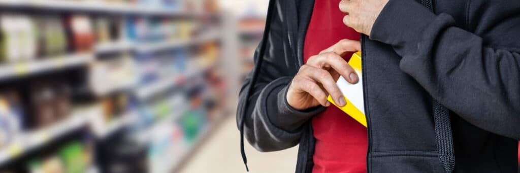 A person committing attempted shoplifting in a Pennsylvania retail store