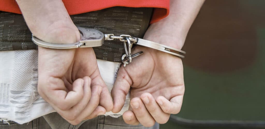 Juvenile in handcuffs