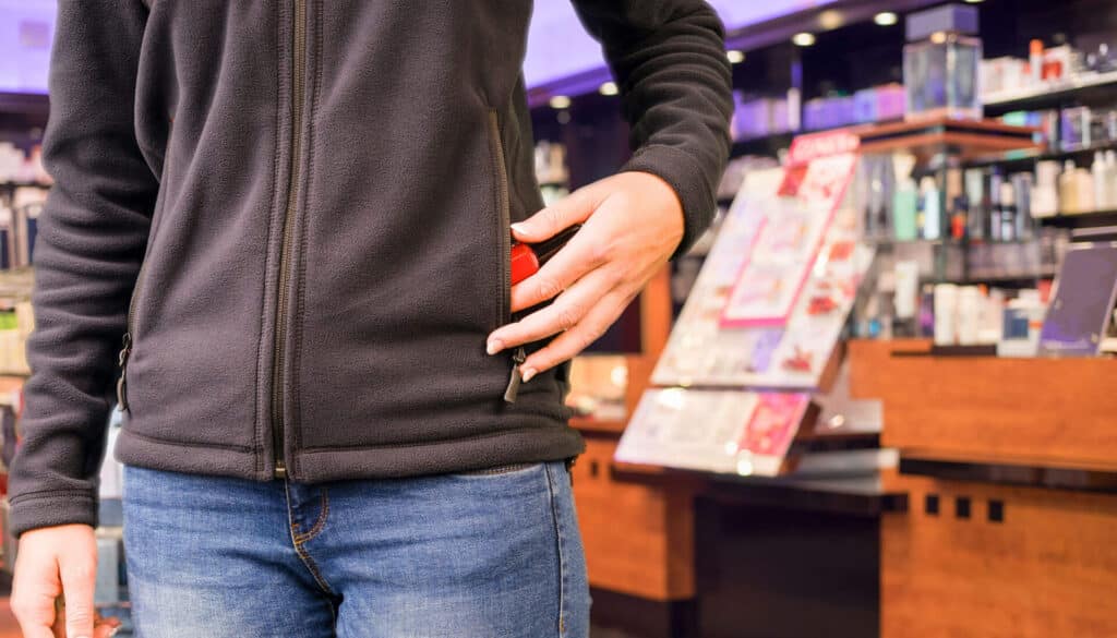 A juvenile shoplifting in a Pennsylvania retail store